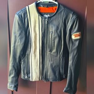 LIMITED Harley-Davidson Women's Black Leather Racing Jacket‎ Genuine Leather